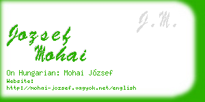 jozsef mohai business card